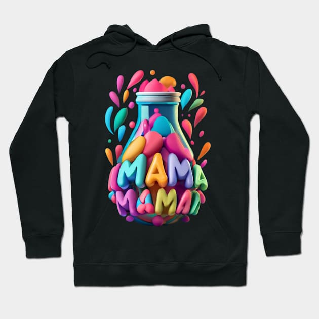 Funny Mama White Design Women Hoodie by click2print